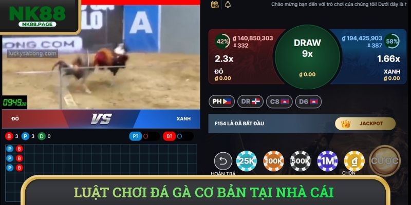 Luật chơi đá gà cơ bản tại nhà cái 